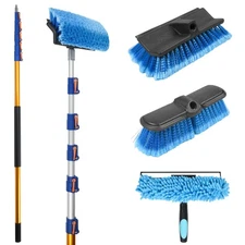36 FT Exterior House Cleaning Brush Set with 7-30 Foot Telescoping Extension ...
