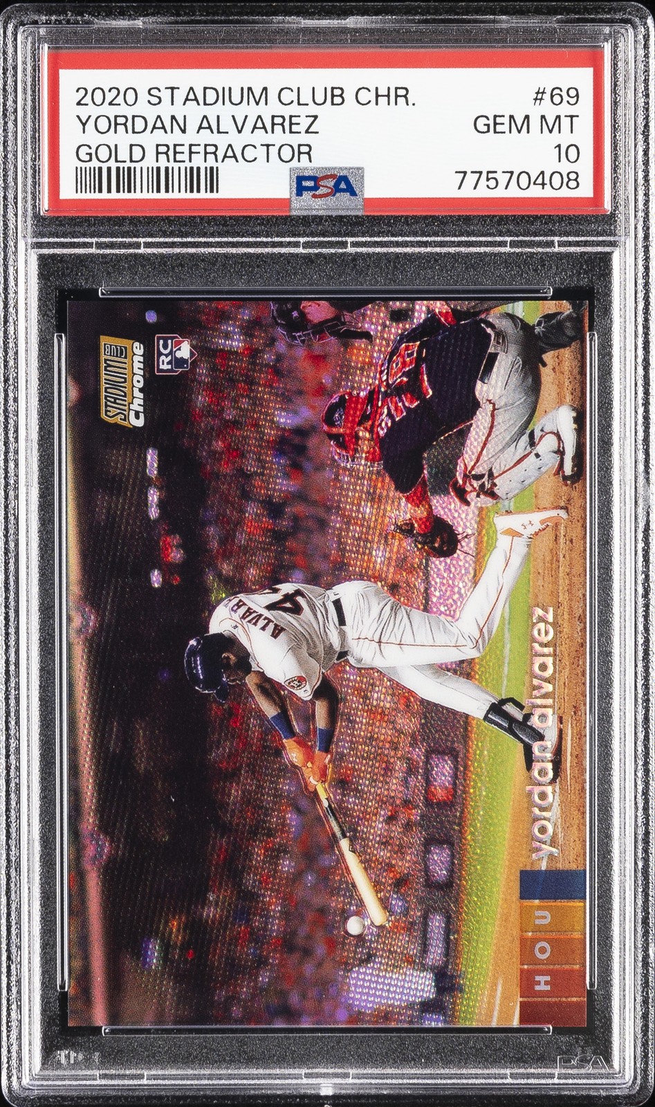 2020 STADIUM CLUB CHROME GOLD REFRACTOR YORDAN ALVAREZ ROOKIE RC 15/50 PSA 10