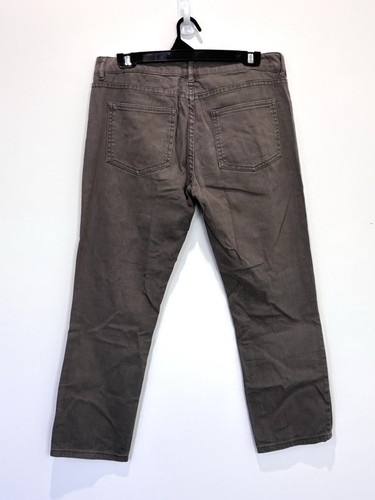 Witchery Womens Denim Jeans 10 Brown Mid Rise Straight Leg Cotton Boho Casual - Foto 6 di 15