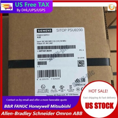 New Siemens 6EP1437-3BA10 6EP1 437-3BA10 SITOP PSU8200 Power Supply