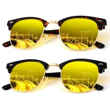 Sunglasses Men Polarized Sunglasses for Men Women Unisex Semi-Rimless Frame R...