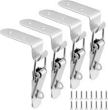 4PCS 90-Degree Angle Latch, Stainless Steel Corner Latch with Keyhole  Tool Box