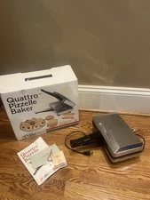 VillaWare Quattro Pizzelle Baker 4 Cookie Maker Non-Stick 900W Clean