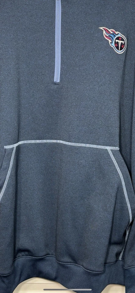 Tennessee Titans Sweater Mens 5XL Blue 1/4 Zip Up Pullover Fleece NFL Football - Image 2 of 4