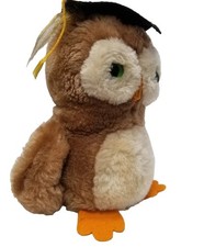 R Dakin Plush Owl Graduate 7 Inch Stuffed Animal 1975 Vintage