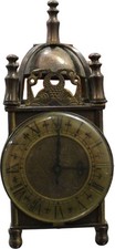 Vintage 1950s Smiths Empire Miniature Carriage Clock Brass Ornate Roman Numer