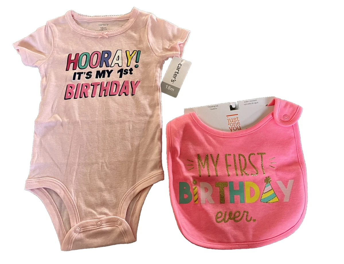 1st birthday onesie girl clearance carters