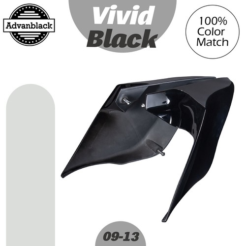 Fundas laterales elásticas Advan Vivid/brillantes negras para Harley Touring 2009-2013 - Imagen 12 de 12