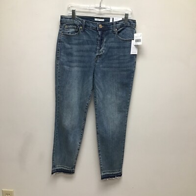 STS Blue Womens Blue Christy 11'' High Rise Flat Front Tapered Ankle Jeans 29 NEW