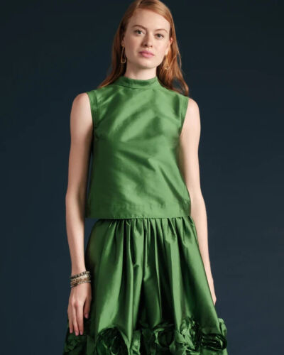 Jupe midi remises patchwork à enfiler Frances Valentine Barbara fleurs shantung M 270253