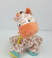 Carters Giraffe 9" Plush Baby Sensory Toy Brown Orange Baby Activity Lovey