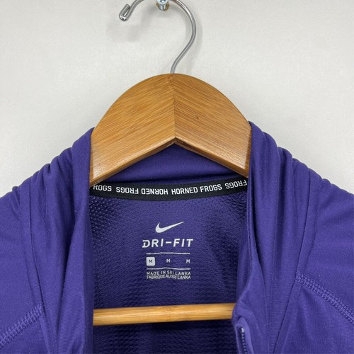 Nike Active Sweatshirt Women's M Purple 1/4 Zip Pullover TCU Horned Frogs - Picture 5 of 10