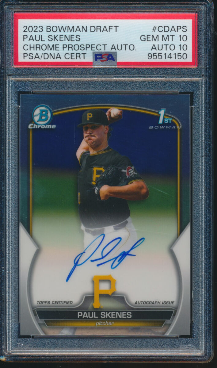 PSA 10/10 PAUL SKENES AUTO 1st 2023 Bowman Chrome PIRATES PSA 10/10 PAUL SKENES AUTO 1st 2023 Bowman Chrome PIRATES