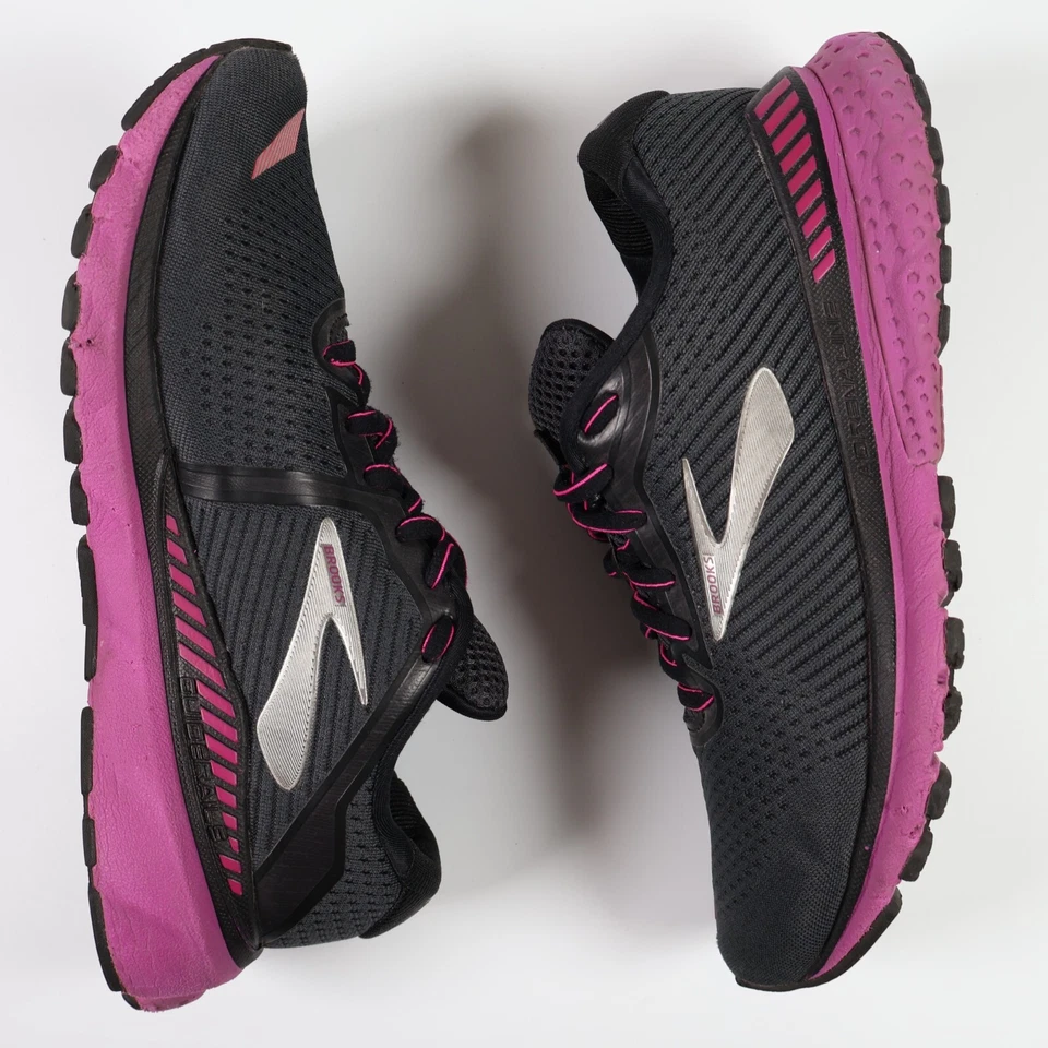 Brooks Adrenaline 20 Black/Purple Shoes Size 8.5 Women's - Image 3 of 4