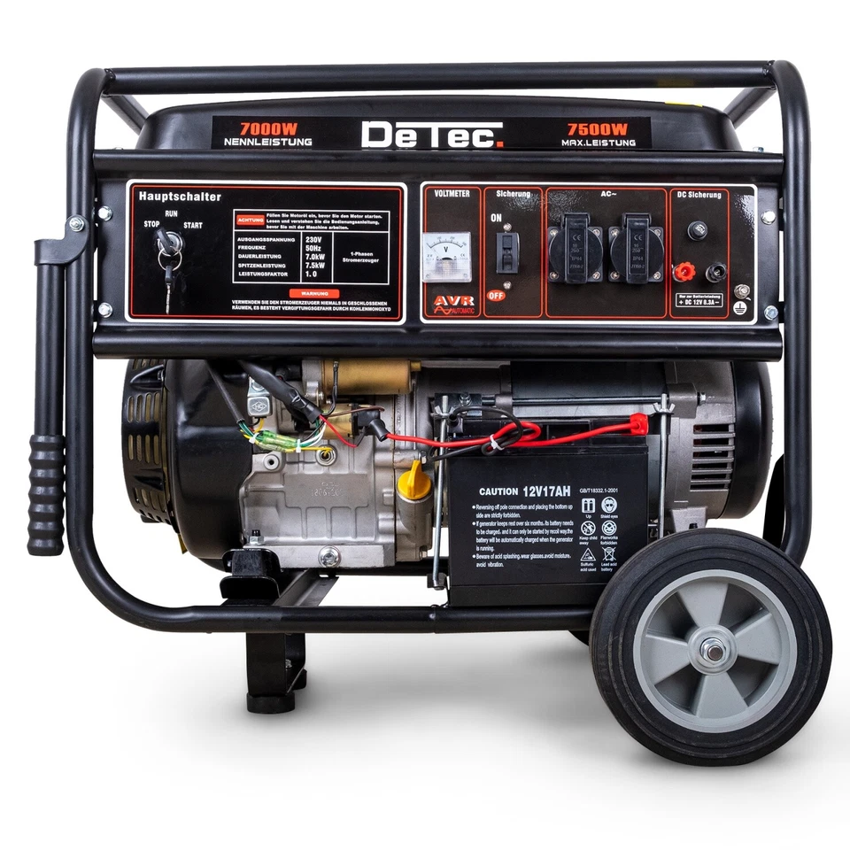 DeTec. 7,5kW Stromgenerator Stromerzeuger 18PS 1-Phasen Notstromaggregat E-Start - Bild 2 von 4