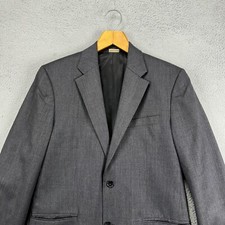 Banana Republic Adult Mens Sport Coat Blazer 40R Dark Grey 2 Button 100 Wool