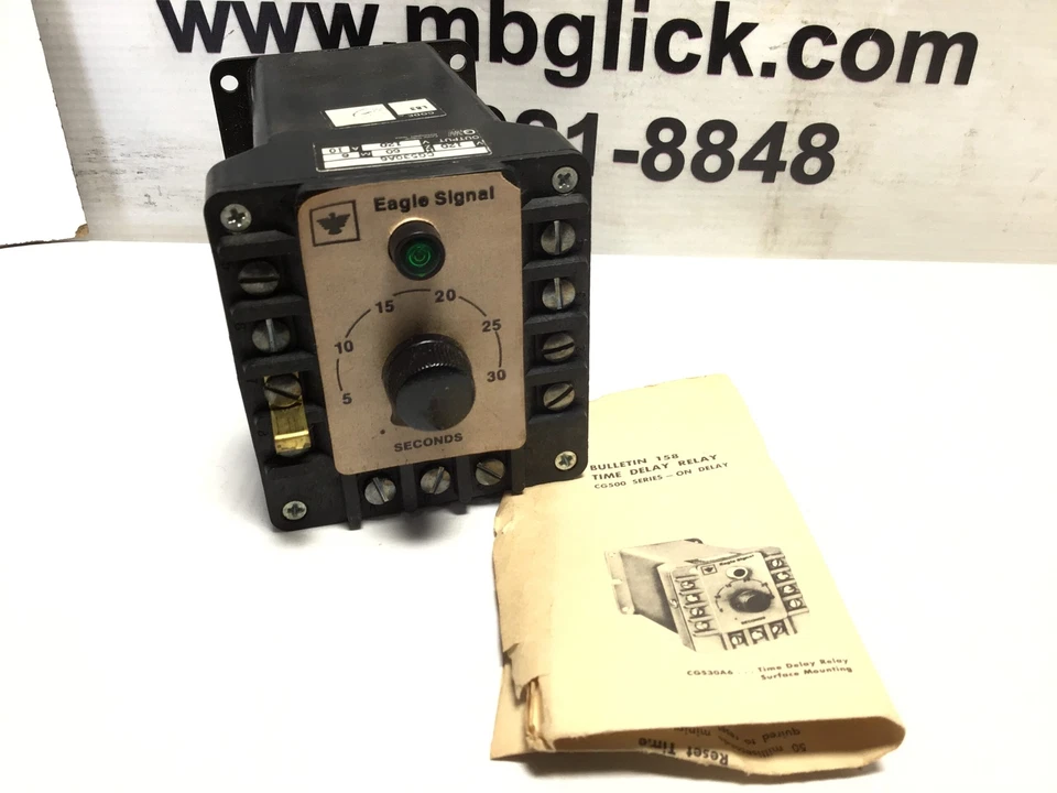 EAGLE SIGNAL BULLETIN 158  TIME DELAY RELAY CG500 SERIES ON DELAY - Image 2 of 4