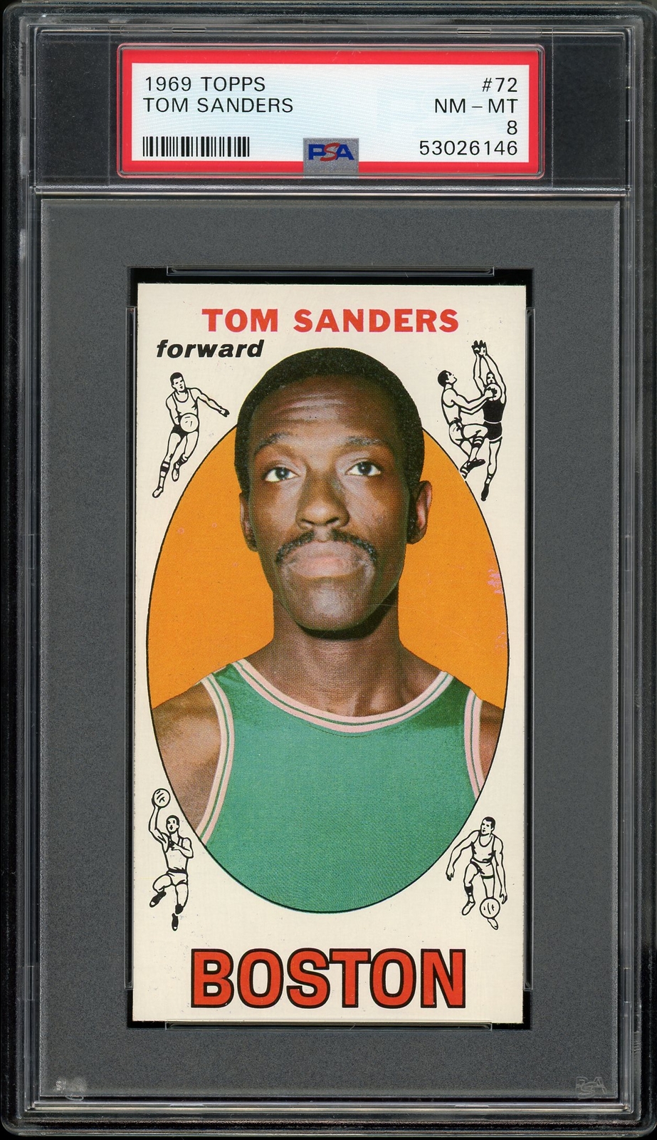 1969 Topps  Tom Sanders #72  PSA 8