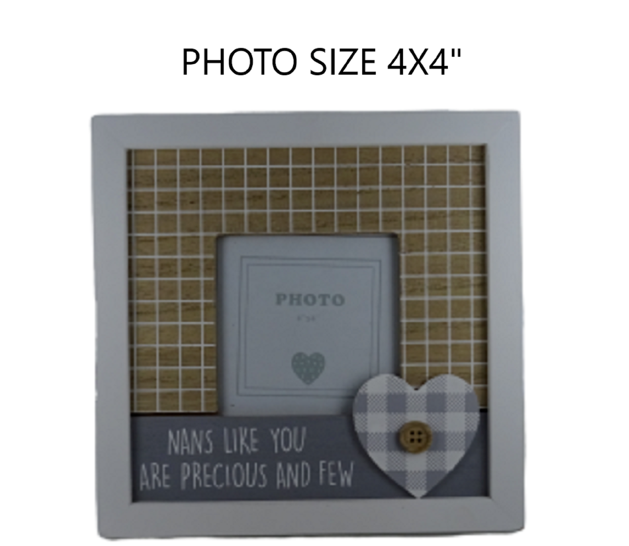 Photo Frame Nans Like You Are Precious & Few Grey Wood Glass Birthday Gift 4x4""