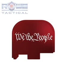 Rowe Tactical Rear Slide Cover Plate for Glock G43 G43x G48 -Red- WE THE PEOPLE
