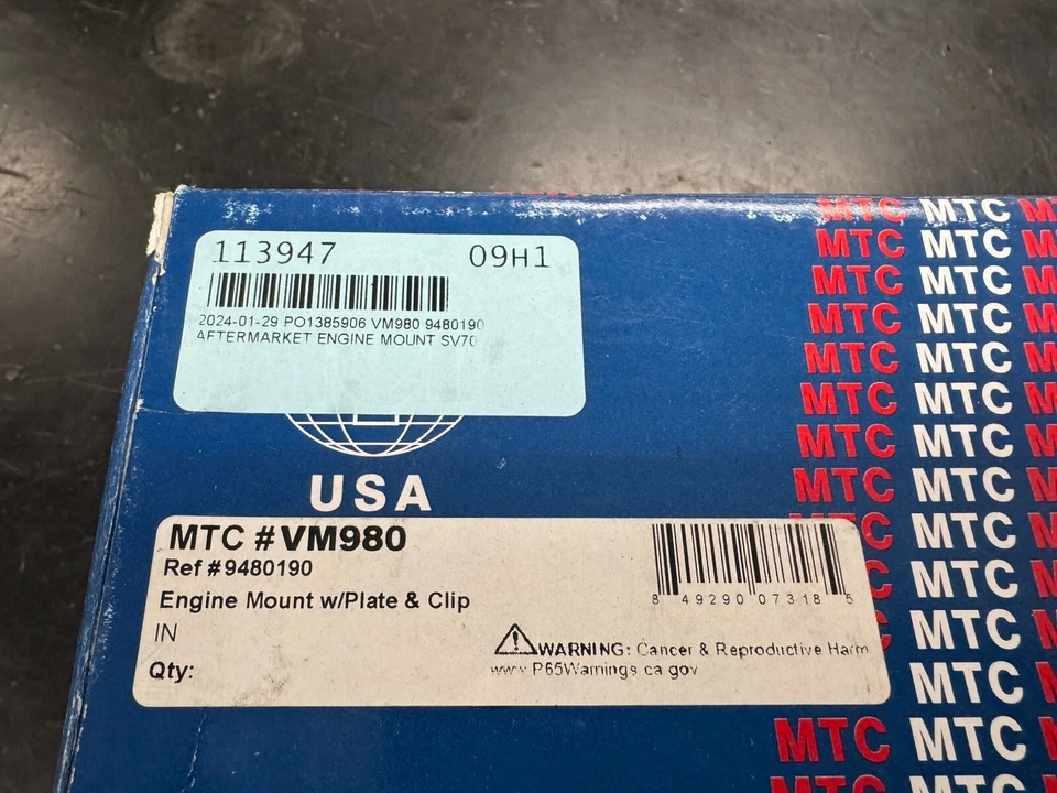 Volvo V70R V70 S70 1999-2000 montaje y soporte de motor derecho 9480190 MTC #4238E Foto 3 de 4