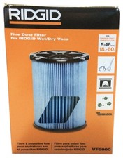 Ridgid VF5000 3 Layer Fine Dust Pleated Wet/Dry Vac Filter For 5-16 Gal Shop Vac