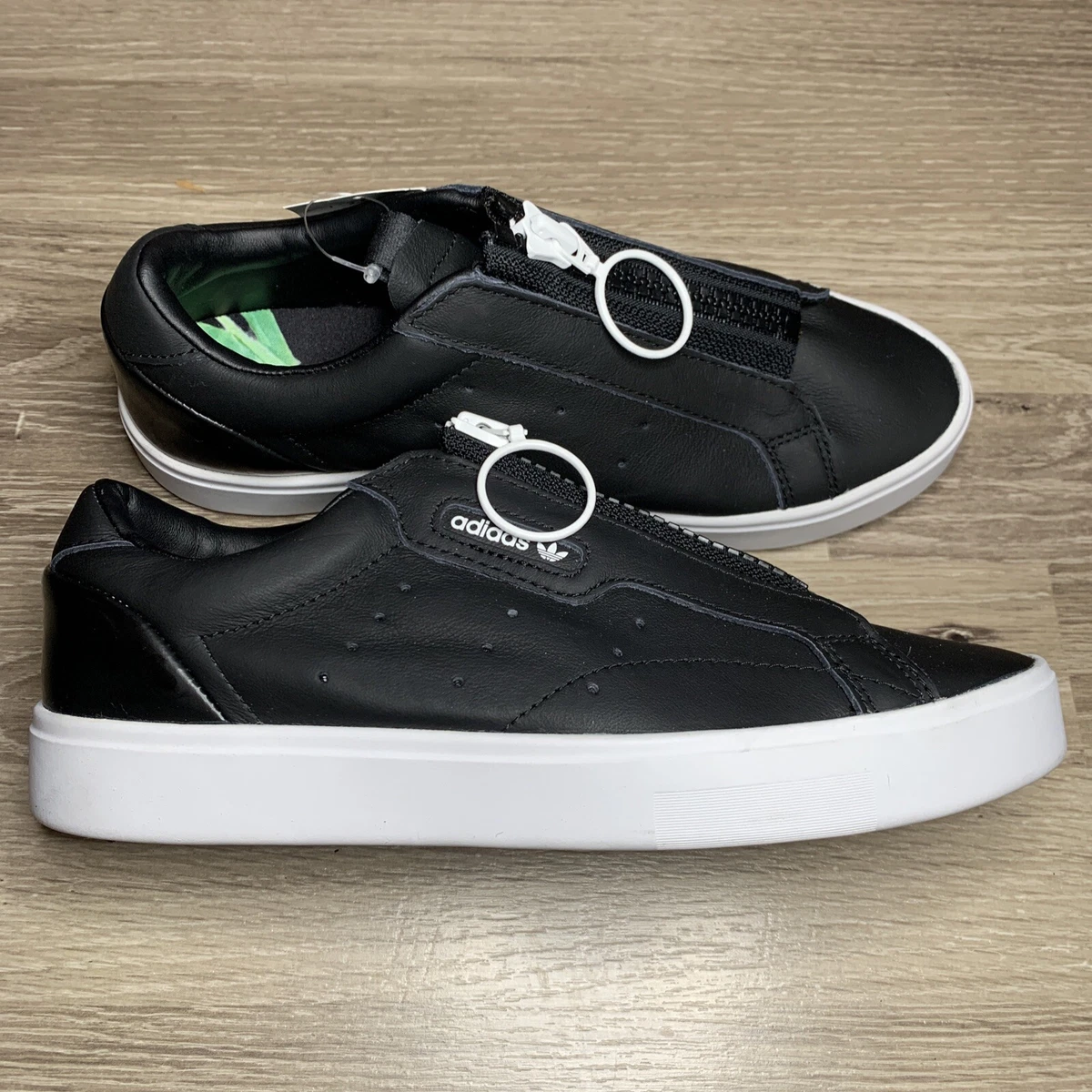 Superstar slip on top black size 6