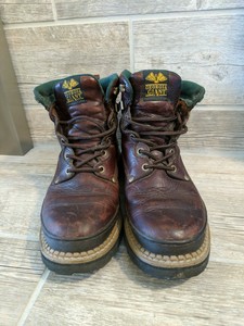 bota de trabalho de couro