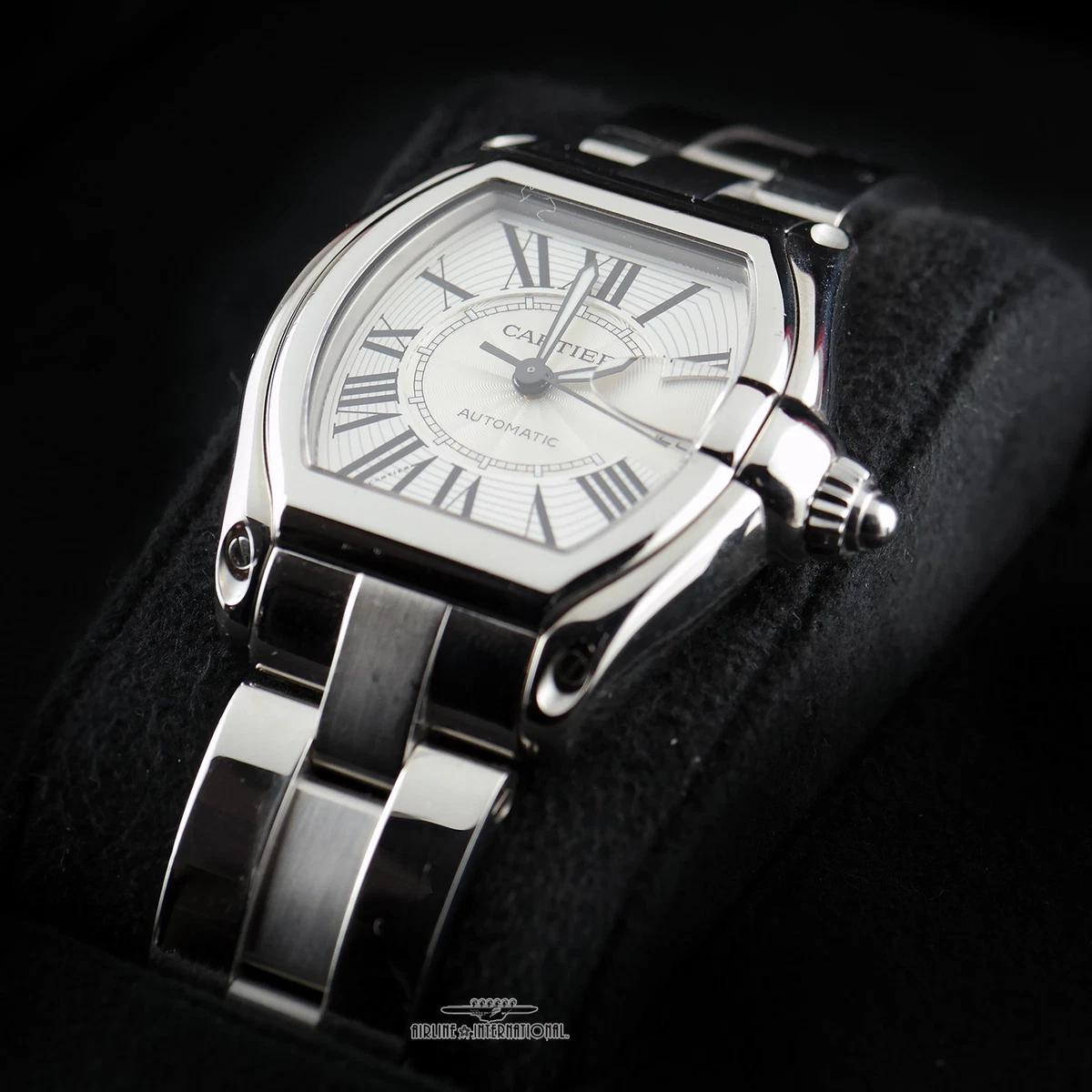 Cartier Roadster Stainless Steel Automatic Watch Water Resistant 100m 330ft