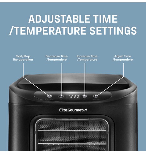 Elite Gourmet 6-Tier Food Dehydrator EFD-313B - Picture 3 of 9