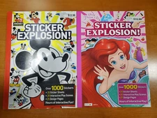 2 Pack: Disney Princess & Mickey Sticker Explosion 1000 Stickers Per Book E11A