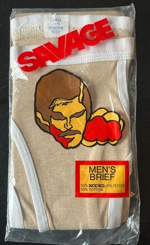 Vintage 1970s SAVAGE Brand Men Large Brief Boxers Underwear BRAND NEW IN PACKAGE