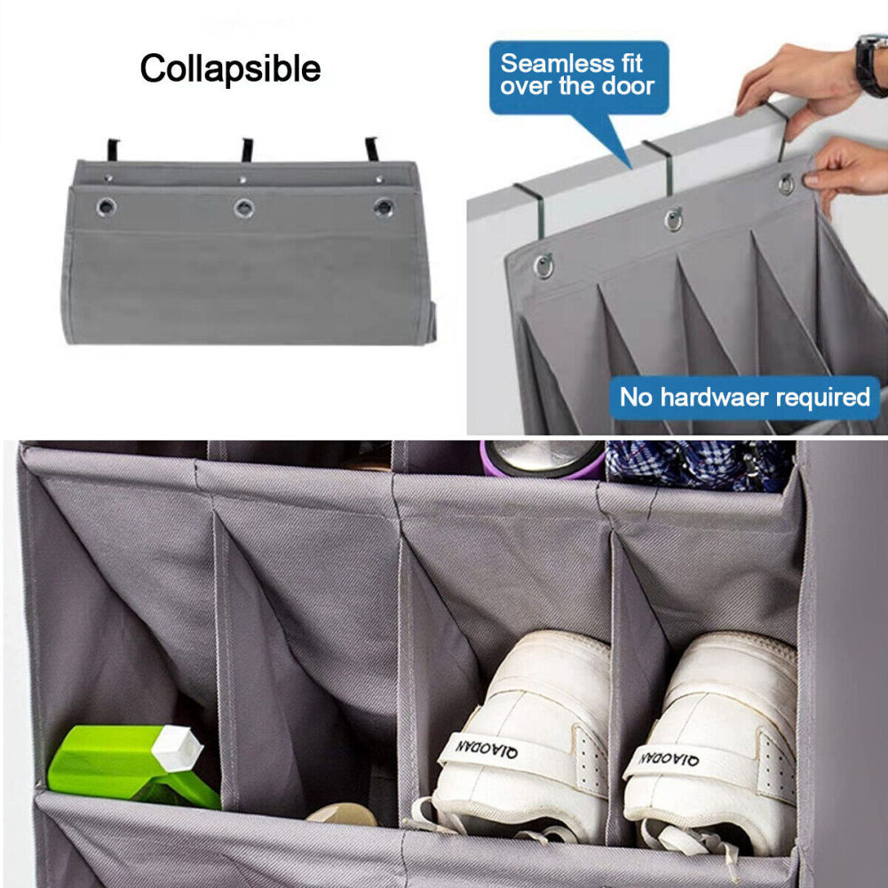 Over Door Organizer Rack Hanging Storage Holder Hanger Bag Closet 11