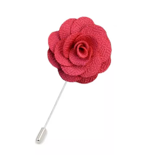 Mens Rose Brooch Flower Brooch Boutonniere Suit Lapel Wedding Pin Tassel Chain - Picture 57 of 95