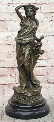Statue érotique D'Aphrodite/Vénus En Albâtre - Sculpture Grecque Nue - Hauteur 25cm - Neuf Avec Certificat