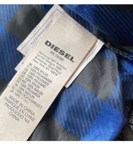 Diesel Boy Shiny Black Hooded Down Puffer Jacket coat size 10/12 - Picture 6 of 8
