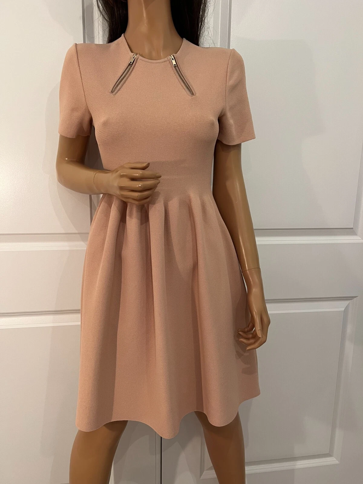 Stella McCartney — $2K New STELLA McCARTNEY Godet Blush Pink Knit Mini Dress sz 42