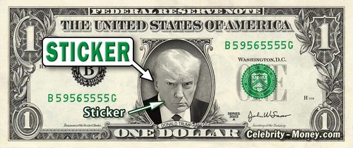 Donald Trump on a REAL Dollar Bill Mugshot Money Cash Collectible Celebrity