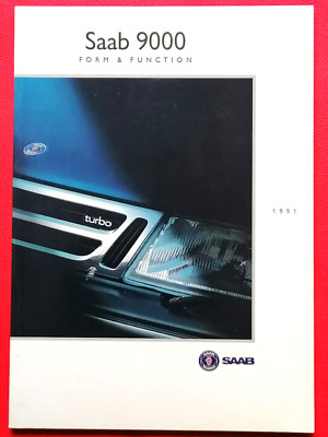 1991 SAAB FORM & FUNCTION Heavyweight Sales Brochure w/Detailed Technical Info