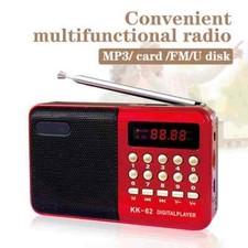 Digital FM Radio Media Speaker MP3 Music Player Support TF Card USB Drive