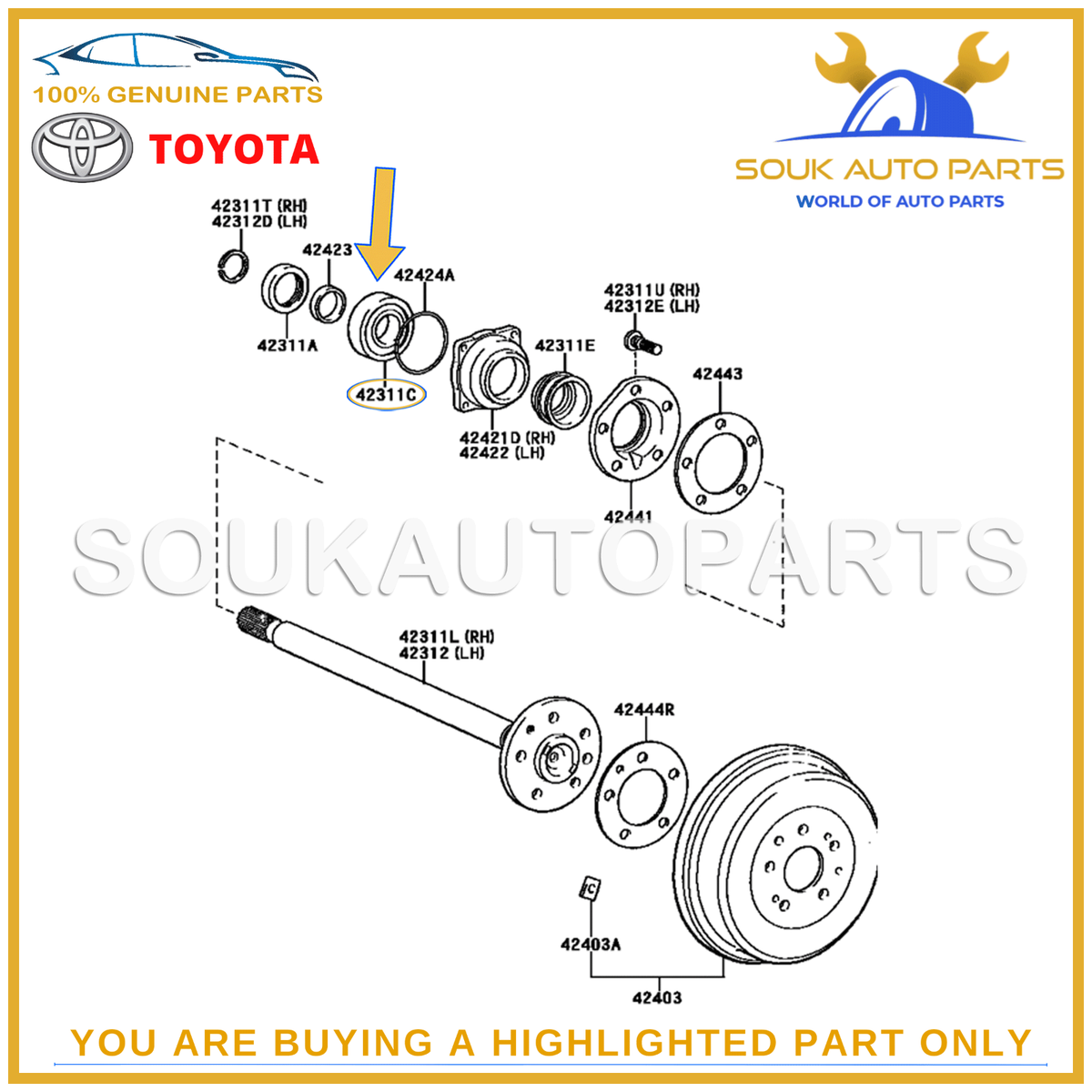 老れい石 90363-32040 BEARING for TOYOTA BEARINGL (FOR TRANSFER OUTPUT SHAFT