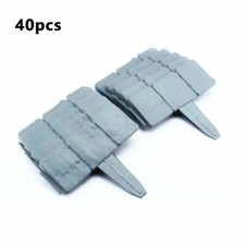 10-40x GARDEN BORDER EDGING PLASTIC GREY STONE SLAB EFFECT FLOWER BED GRASS LAWN