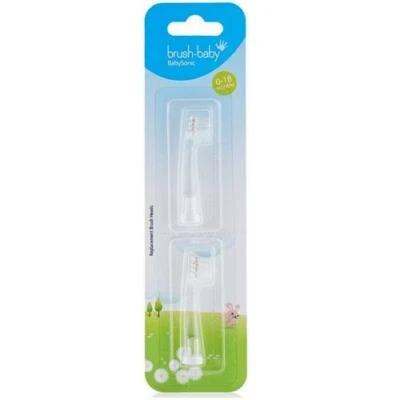 Brush Baby Babysonic Electric Replacement Toothbrush Heads 0-18 Months