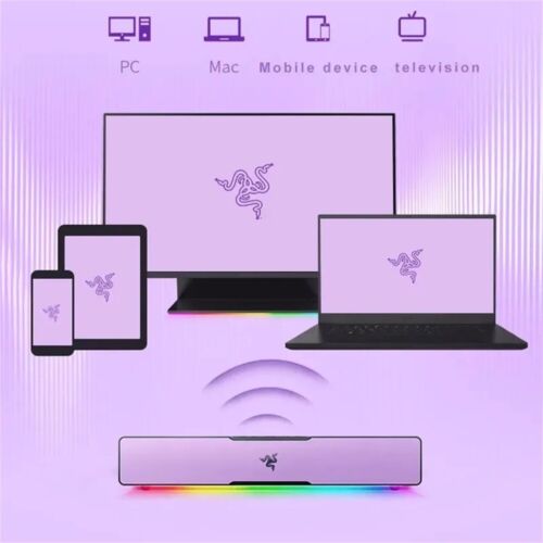 Neu Razer x Sanrio Kuromi Leviathan V2 X Wireless RGB Gaming Soundbar Speakers - Bild 7 von 7