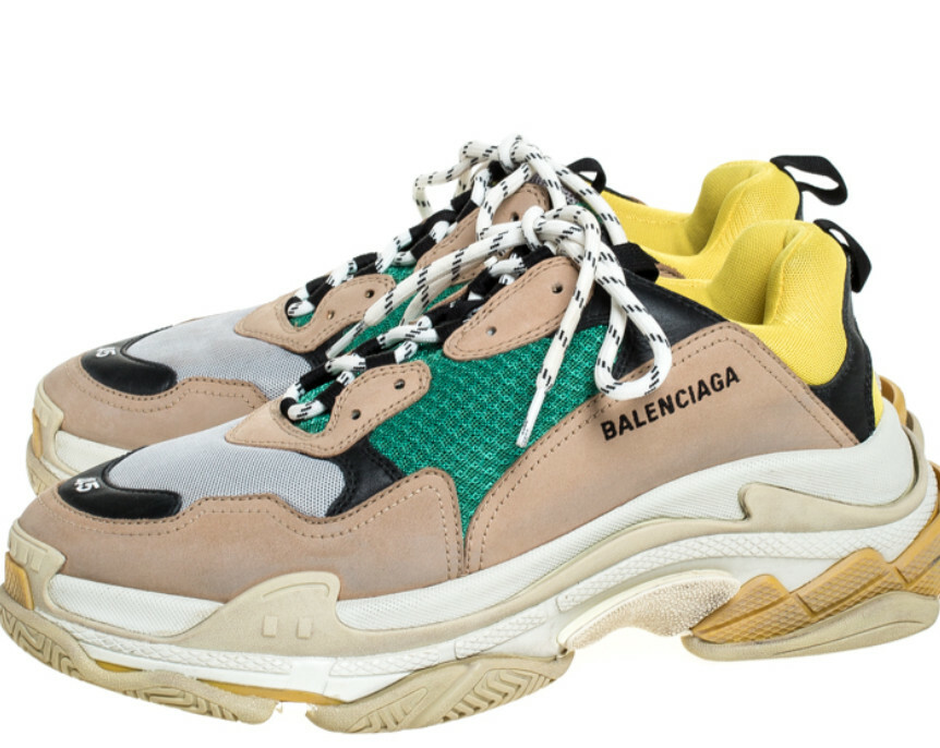 Balenciaga Multicolor Mesh And Leather Triple S Low Top Sneakers Size 41  Balenciaga  TLC