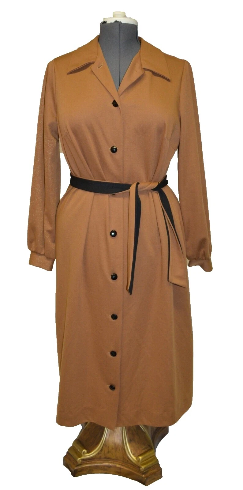 Sears Poliéster Negro Ropa, Calzado y Accesorios Vintage