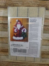 Vtg Herrschner's Latch Hook Hanging Kit Figural Olde St. Nick Santa Claus 550008