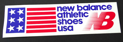 Werbe-Aufkleber New Balance Athletic Shoes USA Sportswear Laufsport 80er Jahre