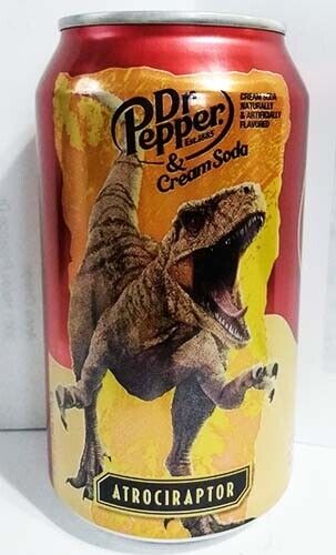Dr. Pepper & Cream Soda Jurassic World Dominion Atrociraptor USA 2022 NEW FULL - Picture 2 of 4
