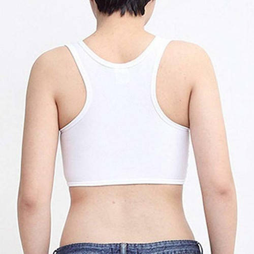 Women Buckle Short Chest Breast Binder Lesbian Trans Vest 3 Corset Tomboy x1 UK - Picture 11 of 20